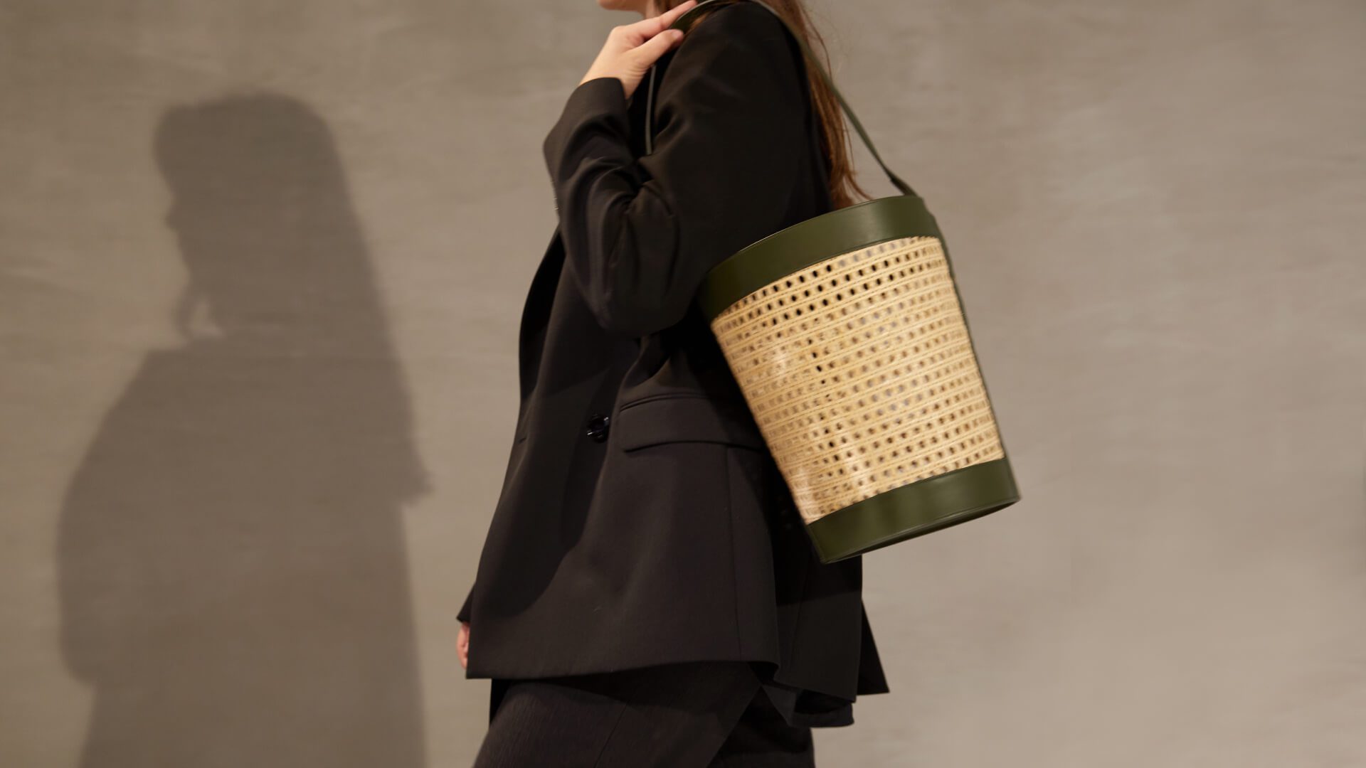 Rattan Bucket Bag by Palmgrens |