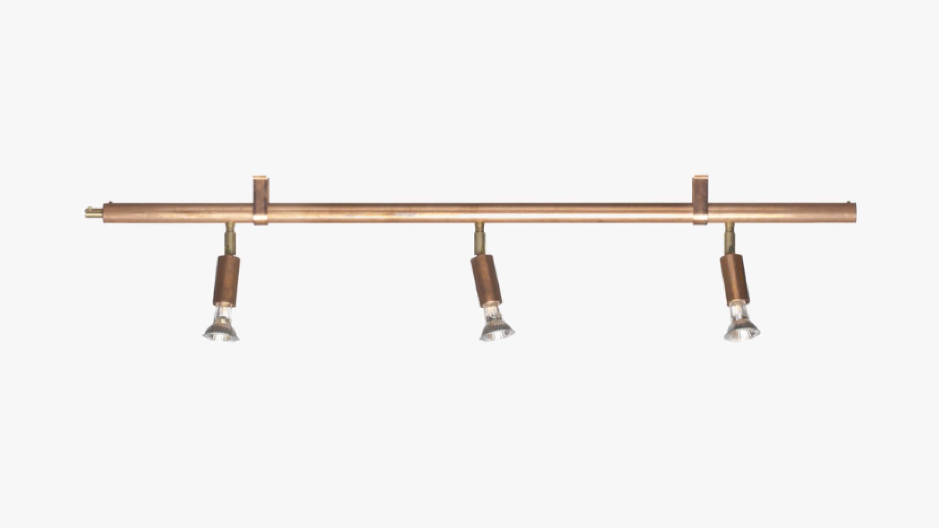 Star 6 ceiling light by Jonas Bohlin | Hard-wired | Rough copper | W200cm x H22cm | LED bulbs included