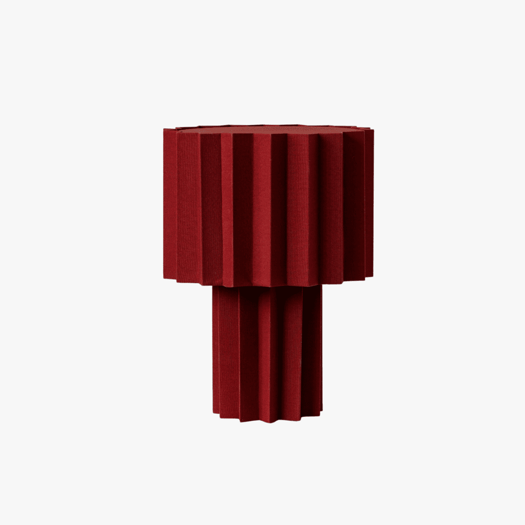 Plissé table light by Folkform | 2.5 white cable dimmer & earthed plug | LED E27 required