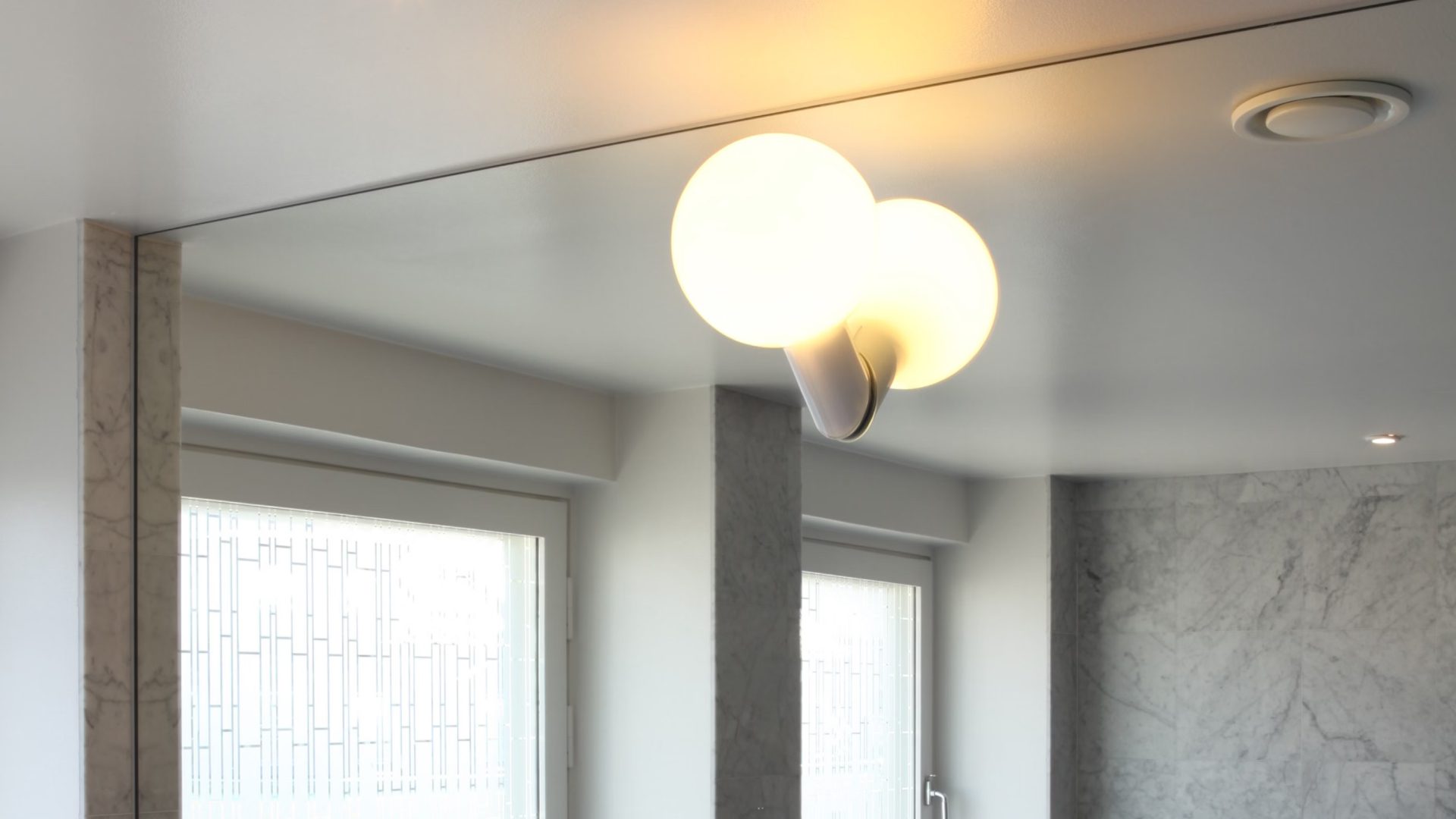 Pin Wall Light | by Matti Klenell |  Matt opal glass| LED candle E14 2700K 806lm CRI>80| Class I IP44 230V